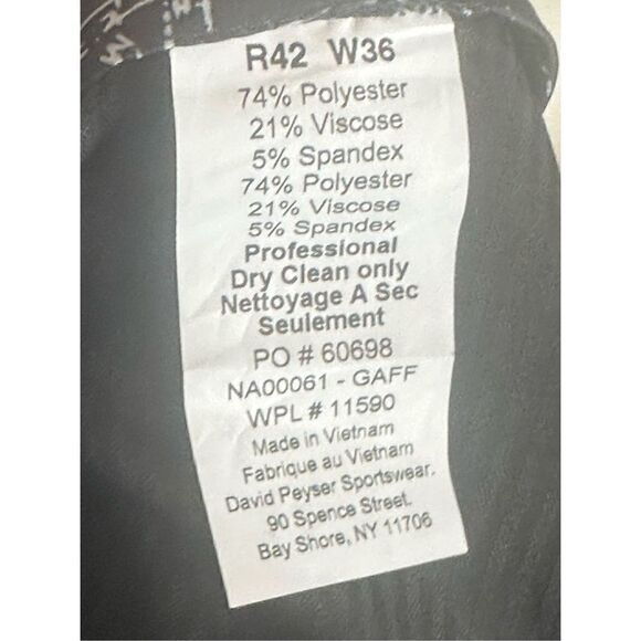 Nautica NWT men’s GAFF dark gray dress/ suit pants size 36/32 - Picture 7 of 7